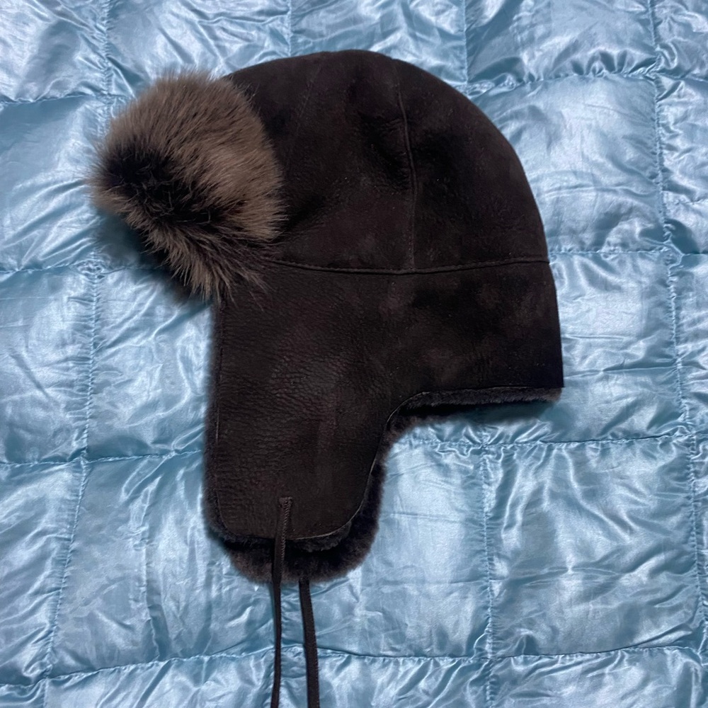 Overland Fur Trimmed Black Aviator Hat